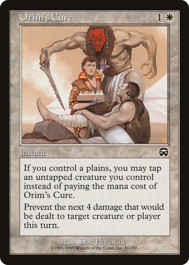 Orim's Cure (MMQ-033) - Mercadian Masques - Premium MTG Single from Wizards of the Coast - Just $0.13! Shop now at Game Crave Tournament Store