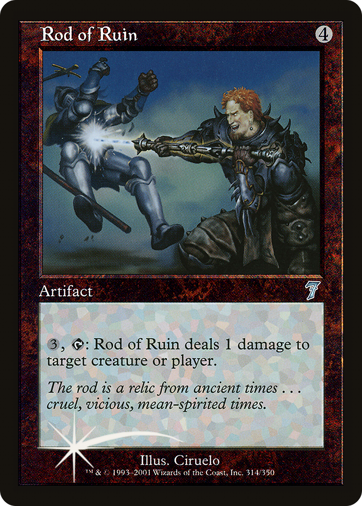 Rod of Ruin (7ED-314★) - Seventh Edition Foil - Premium MTG Single from Wizards of the Coast - Just $1.30! Shop now at Game Crave Tournament Store