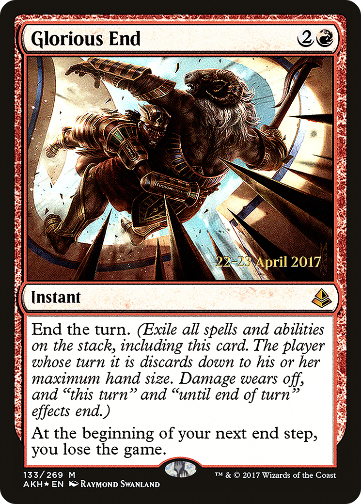 Glorious End (PAKH-133S) - Amonkhet Promos Foil - Premium MTG Single from Wizards of the Coast - Just $0.78! Shop now at Game Crave Tournament Store