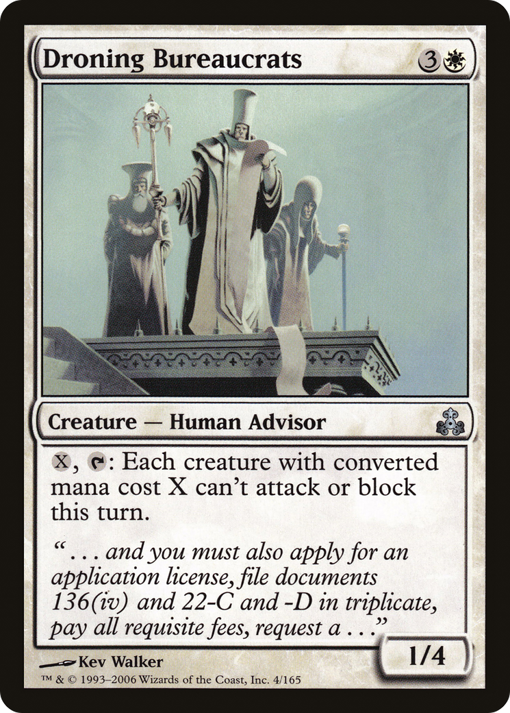 Droning Bureaucrats (GPT-004) - Guildpact - Premium MTG Single from Wizards of the Coast - Just $0.08! Shop now at Game Crave Tournament Store