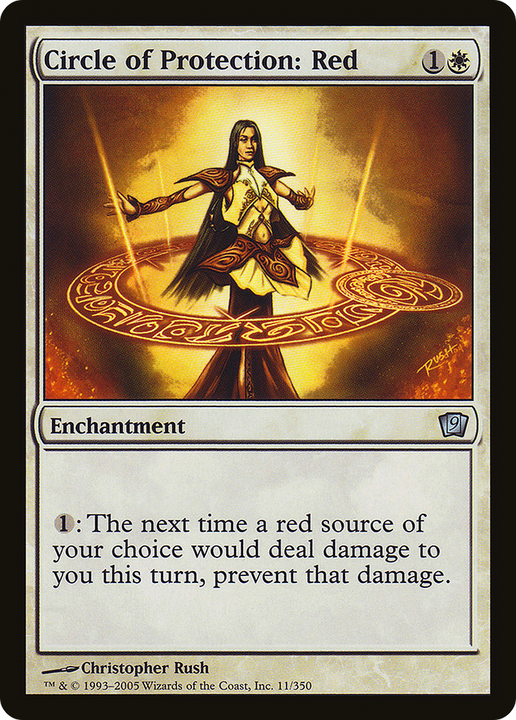 Circle of Protection: Red (9ED-11★) - Ninth Edition Foil - Premium MTG Single from Wizards of the Coast - Just $0.33! Shop now at Game Crave Tournament Store