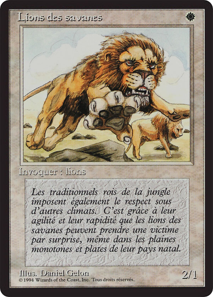Savannah Lions (FBB-039) - Foreign Black Border - Premium MTG Single from Wizards of the Coast - Just $32! Shop now at Game Crave Tournament Store