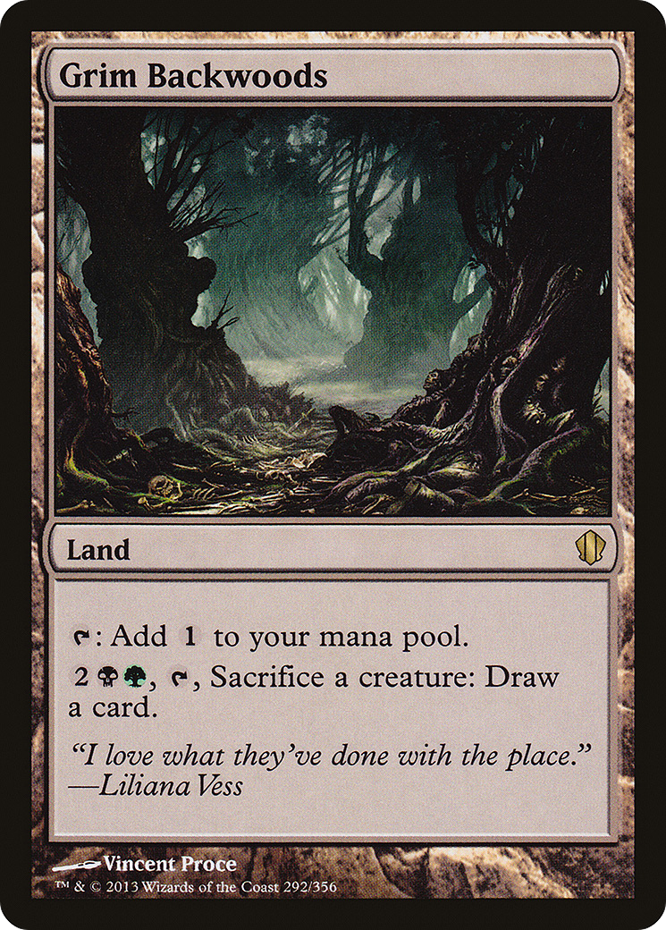 Grim Backwoods (C13-292) - Commander 2013 - Premium MTG Single from Wizards of the Coast - Just $0.26! Shop now at Game Crave Tournament Store
