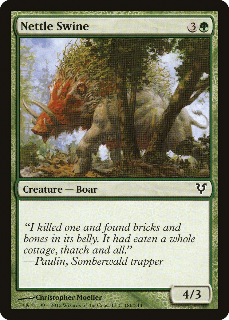 Nettle Swine (AVR-186) - Avacyn Restored - Premium MTG Single from Wizards of the Coast - Just $0.13! Shop now at Game Crave Tournament Store