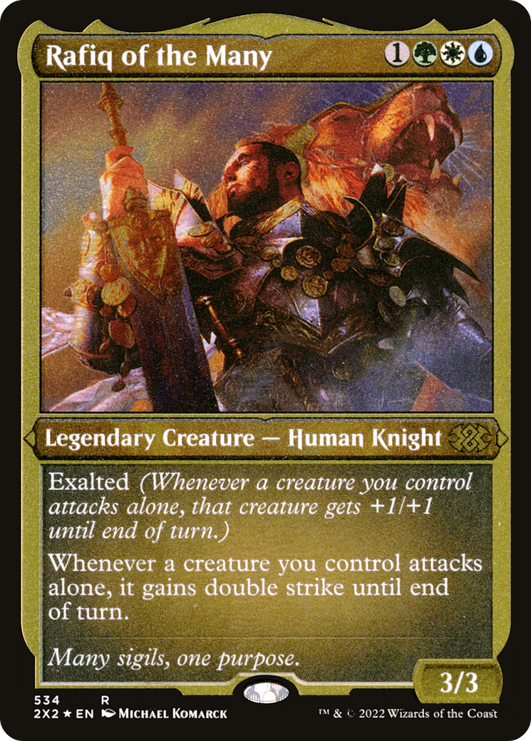 Rafiq of the Many (2X2-534) - Double Masters 2022 Etched Foil - Premium MTG Single from Wizards of the Coast - Just $0.25! Shop now at Game Crave Tournament Store