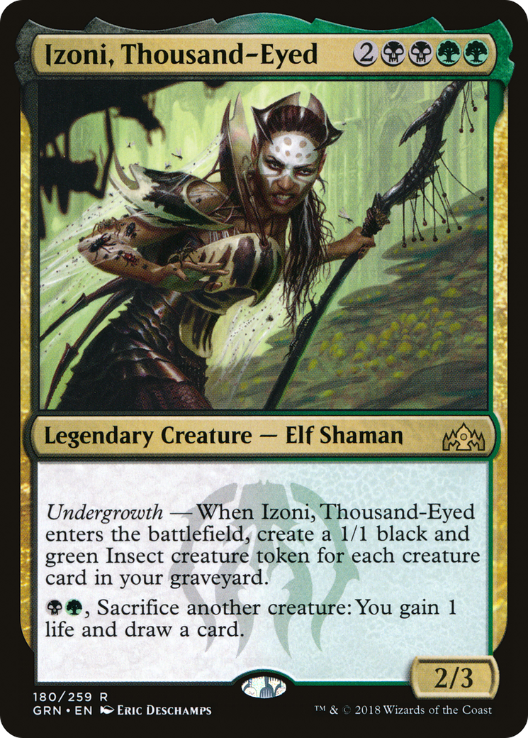 Izoni, Thousand-Eyed (GRN-180) - Guilds of Ravnica Foil - Premium MTG Single from Wizards of the Coast - Just $0.85! Shop now at Game Crave Tournament Store
