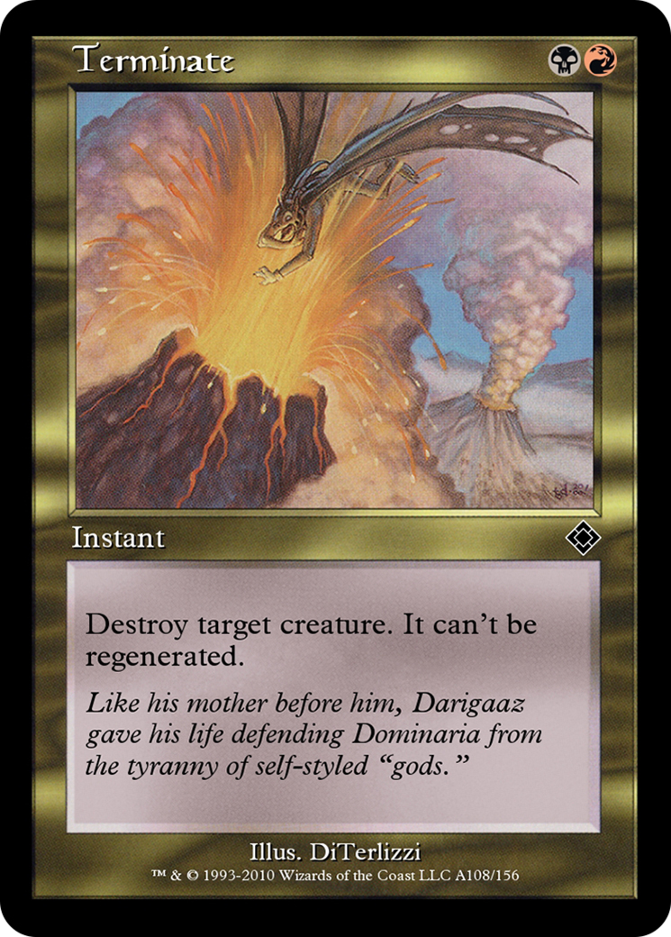 Terminate (TD0-A108) - Magic Online Theme Decks - Premium MTG Single from Wizards of the Coast - Just $0! Shop now at Game Crave Tournament Store