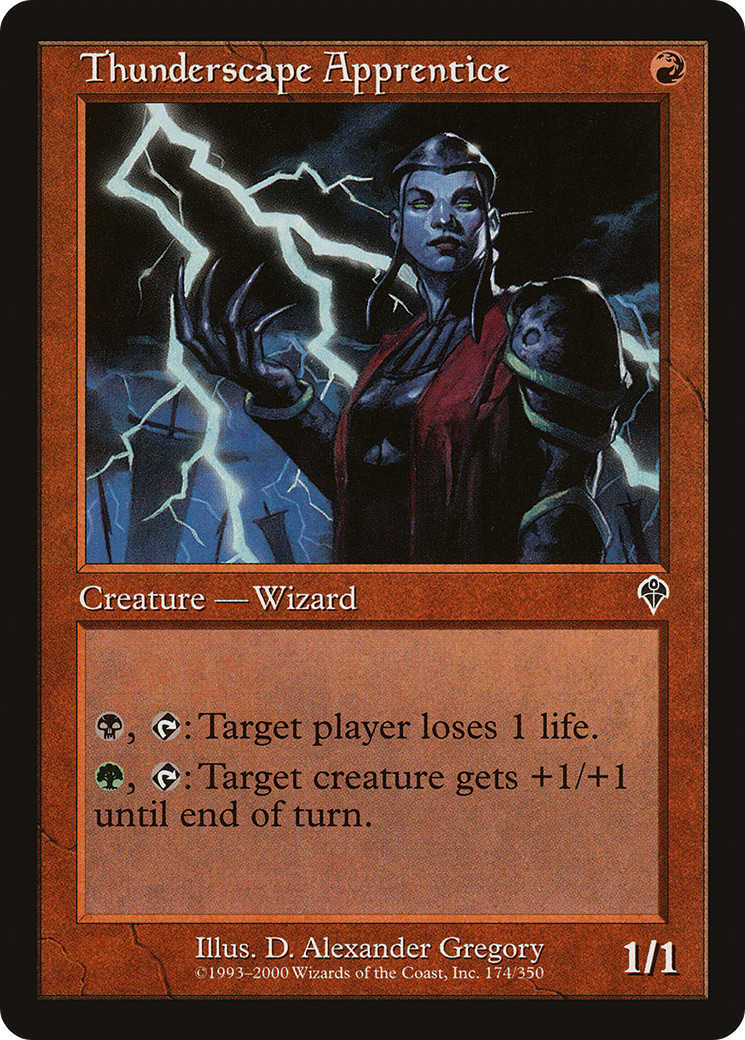 Thunderscape Apprentice (INV-174) - Invasion - Premium MTG Single from Wizards of the Coast - Just $0.08! Shop now at Game Crave Tournament Store