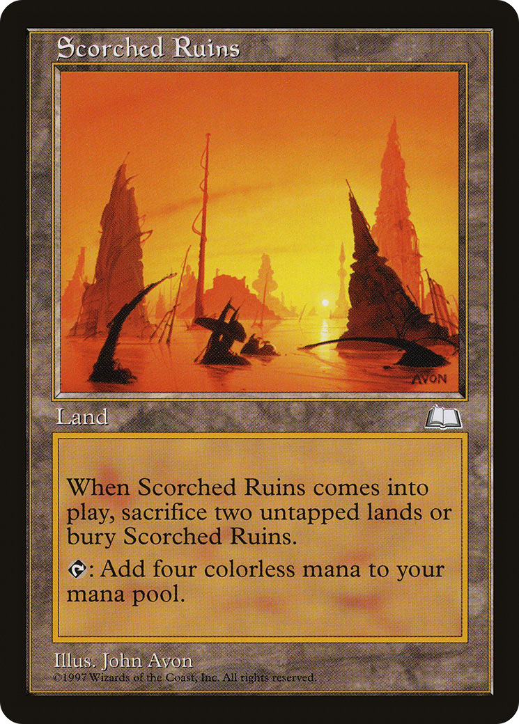 Scorched Ruins (WTH-166) - Weatherlight - Premium MTG Single from Wizards of the Coast - Just $12.21! Shop now at Game Crave Tournament Store