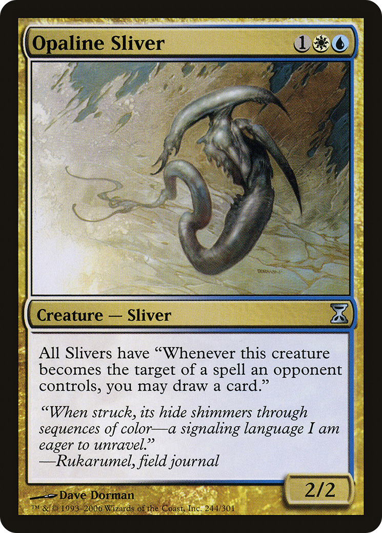 Opaline Sliver (TSP-244) - Time Spiral Foil - Premium MTG Single from Wizards of the Coast - Just $1.75! Shop now at Game Crave Tournament Store