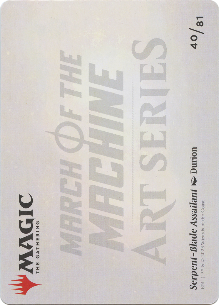 Serpent-Blade Assailant // Serpent-Blade Assailant (AMOM-040) - March of the Machine Art Series (Borderless) - Premium MTG Single from Wizards of the Coast - Just $0! Shop now at Game Crave Tournament Store