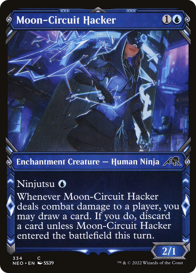 Moon-Circuit Hacker (NEO-334) - Kamigawa: Neon Dynasty: (Showcase) - Premium MTG Single from Wizards of the Coast - Just $0.08! Shop now at Game Crave Tournament Store