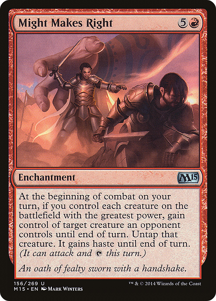 Might Makes Right (M15-156) - Magic 2015 - Premium MTG Single from Wizards of the Coast - Just $0.25! Shop now at Game Crave Tournament Store