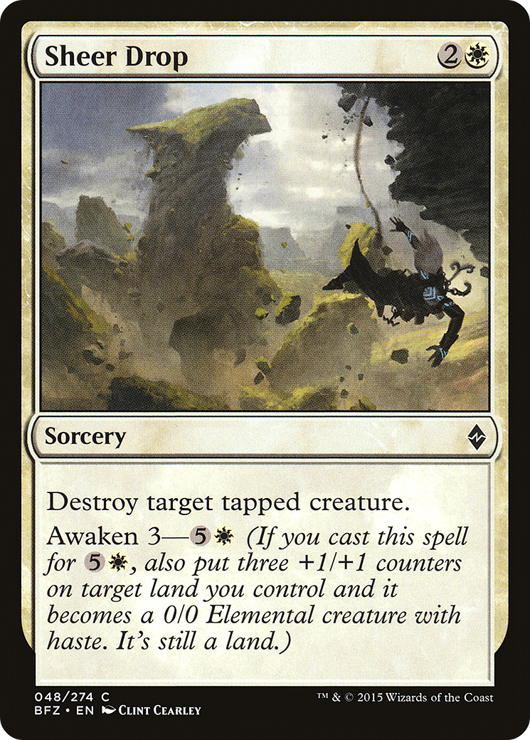 Sheer Drop (BFZ-048) - Battle for Zendikar Foil - Premium MTG Single from Wizards of the Coast - Just $0.25! Shop now at Game Crave Tournament Store