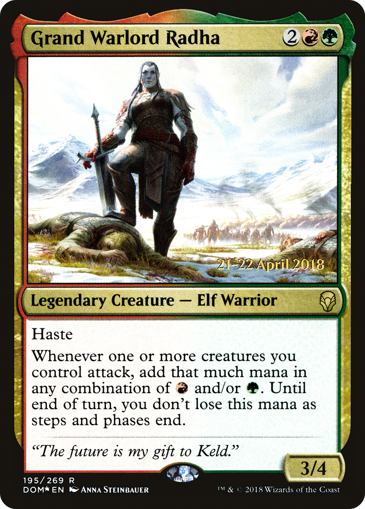 Grand Warlord Radha (PDOM-195S) - Dominaria Promos Foil - Premium MTG Single from Wizards of the Coast - Just $0.68! Shop now at Game Crave Tournament Store