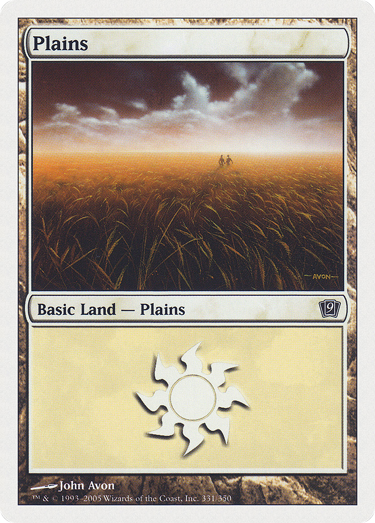 Plains (9ED-331) - Ninth Edition - Premium MTG Single from Wizards of the Coast - Just $0.08! Shop now at Game Crave Tournament Store