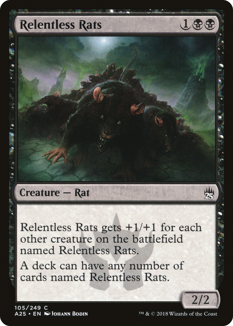 Relentless Rats (A25-105) - Masters 25 - Premium MTG Single from Wizards of the Coast - Just $0.69! Shop now at Game Crave Tournament Store