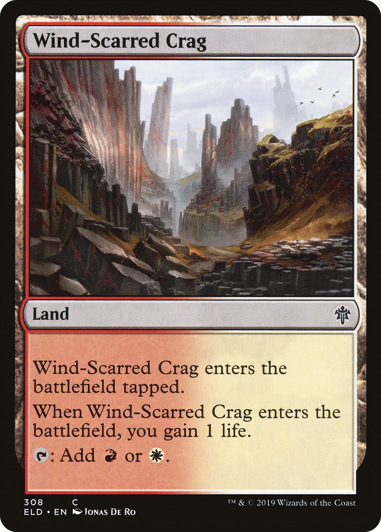 Wind-Scarred Crag (ELD-308) - Throne of Eldraine - Premium MTG Single from Wizards of the Coast - Just $0.08! Shop now at Game Crave Tournament Store