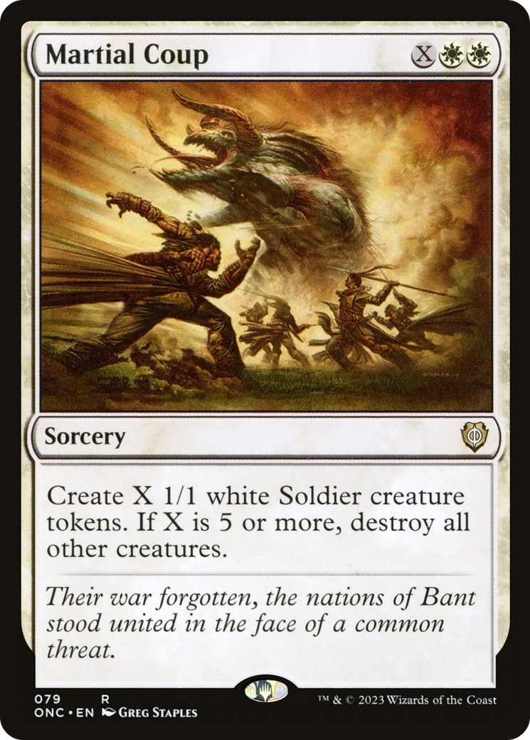 Martial Coup (ONC-079) - Phyrexia: All Will Be One Commander - Premium MTG Single from Wizards of the Coast - Just $0.08! Shop now at Game Crave Tournament Store