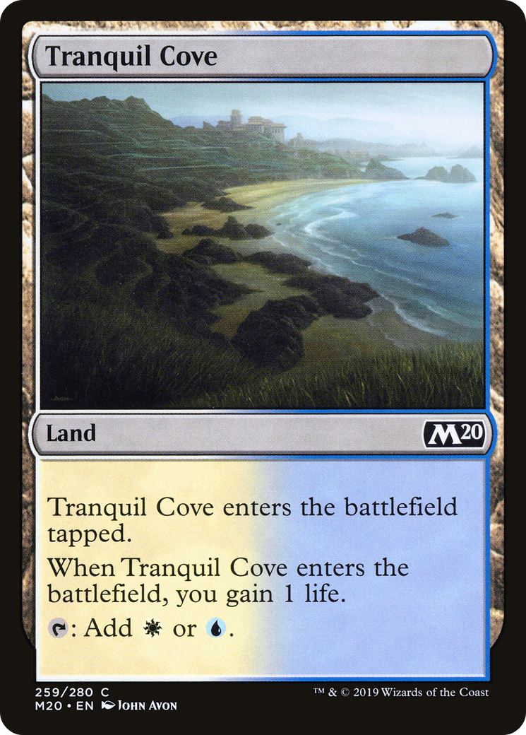 Tranquil Cove (M20-259) - Core Set 2020 Foil - Premium MTG Single from Wizards of the Coast - Just $0.08! Shop now at Game Crave Tournament Store