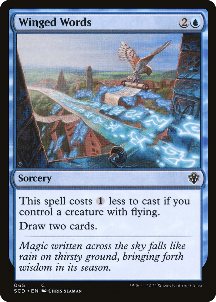 Winged Words (SCD-065) - Starter Commander Decks - Premium MTG Single from Wizards of the Coast - Just $0.25! Shop now at Game Crave Tournament Store