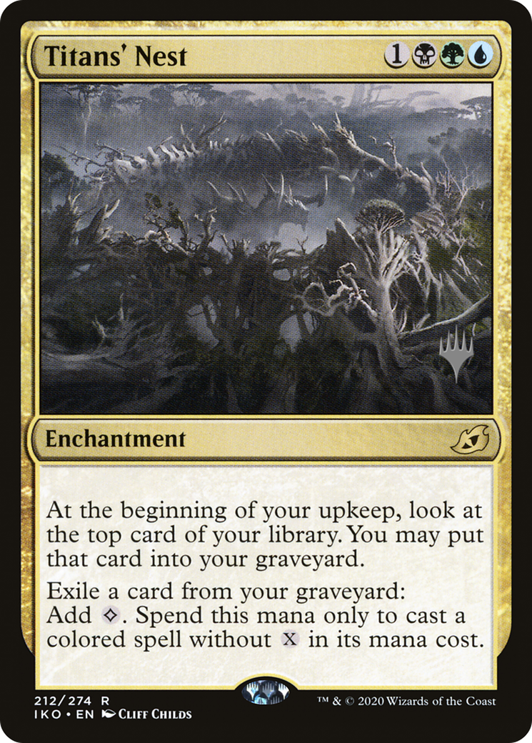 Titans' Nest (PIKO-212P) - Ikoria: Lair of Behemoths Promos Foil - Premium MTG Single from Wizards of the Coast - Just $0.54! Shop now at Game Crave Tournament Store