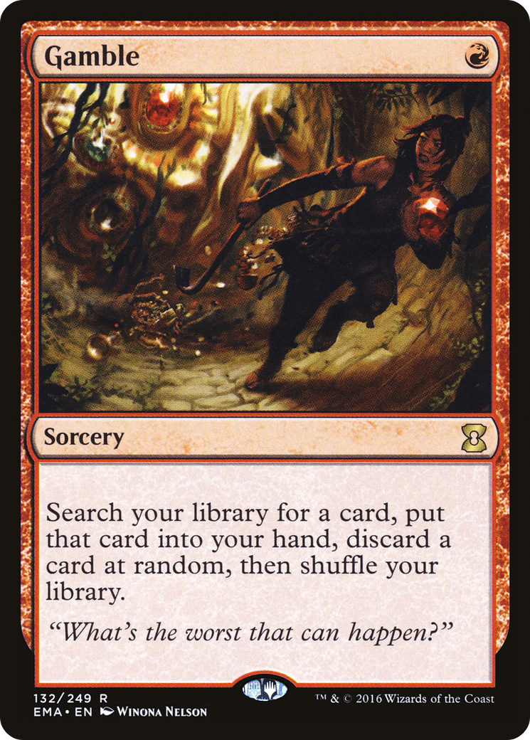 Gamble (EMA-132) - Eternal Masters Foil - Premium MTG Single from Wizards of the Coast - Just $6.63! Shop now at Game Crave Tournament Store