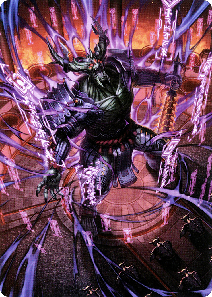 Hidetsugu, Devouring Chaos // Hidetsugu, Devouring Chaos (ANEO-056) - Neon Dynasty Art Series (Borderless) - Premium MTG Single from Wizards of the Coast - Just $0! Shop now at Game Crave Tournament Store