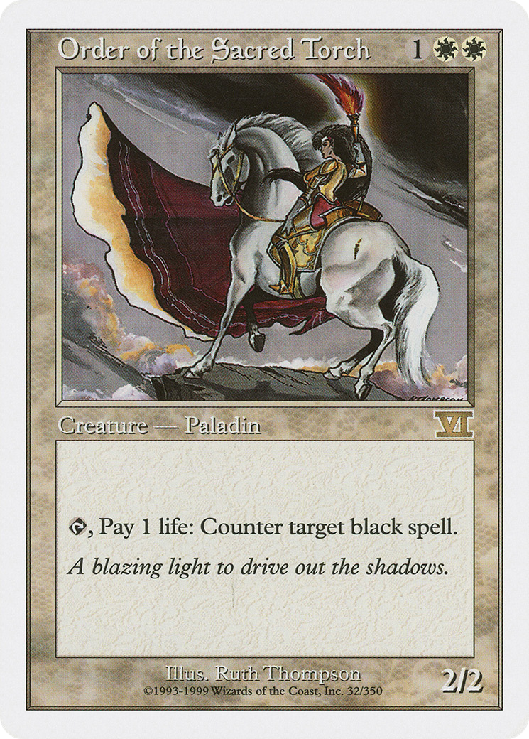 Order of the Sacred Torch (6ED-032) - Classic Sixth Edition - Premium MTG Single from Wizards of the Coast - Just $0.67! Shop now at Game Crave Tournament Store