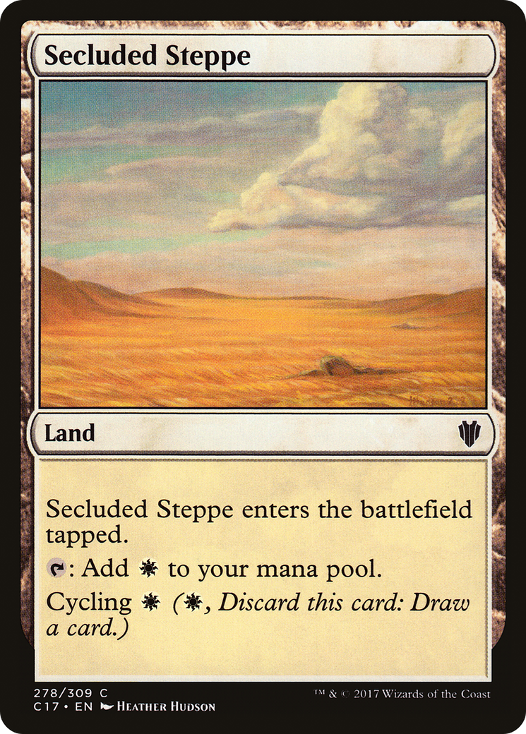 Secluded Steppe (C17-278) - Commander 2017 - Premium MTG Single from Wizards of the Coast - Just $0.25! Shop now at Game Crave Tournament Store