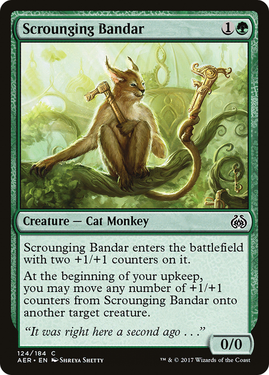 Scrounging Bandar (AER-124) - Aether Revolt - Premium MTG Single from Wizards of the Coast - Just $0.08! Shop now at Game Crave Tournament Store