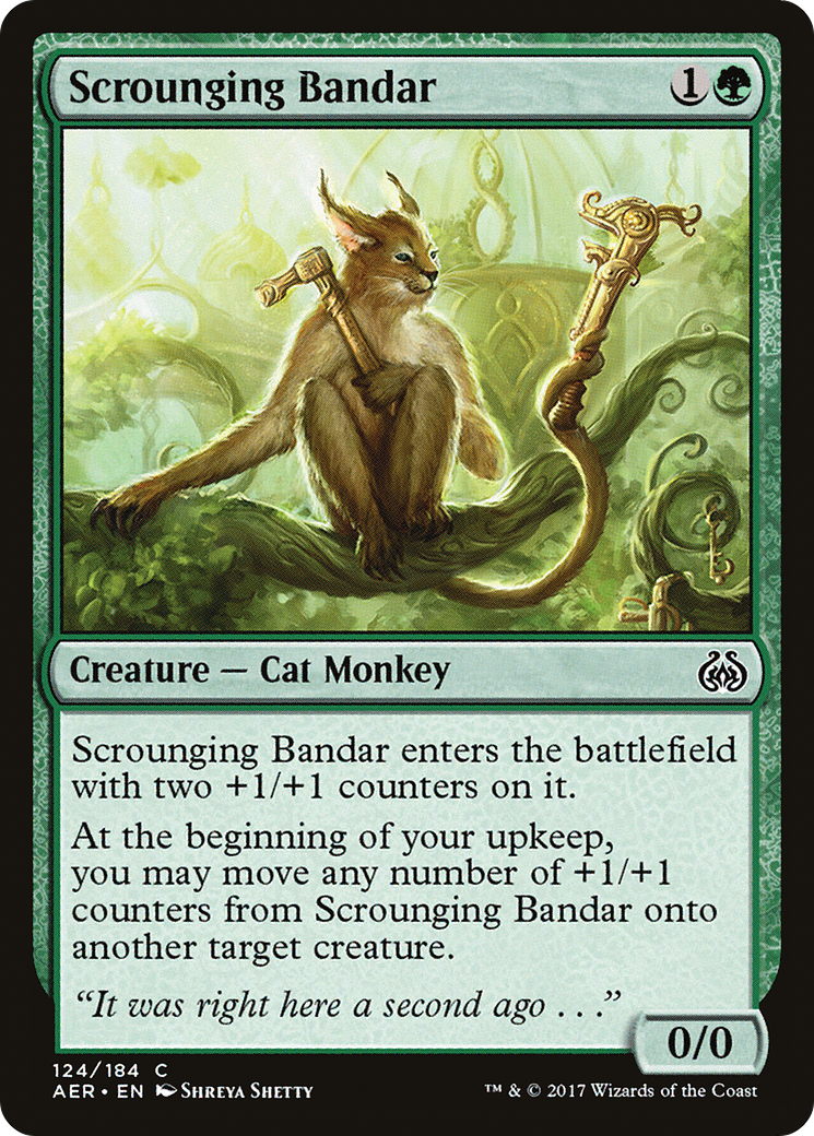 Scrounging Bandar (AER-124) - Aether Revolt Foil - Premium MTG Single from Wizards of the Coast - Just $0.10! Shop now at Game Crave Tournament Store