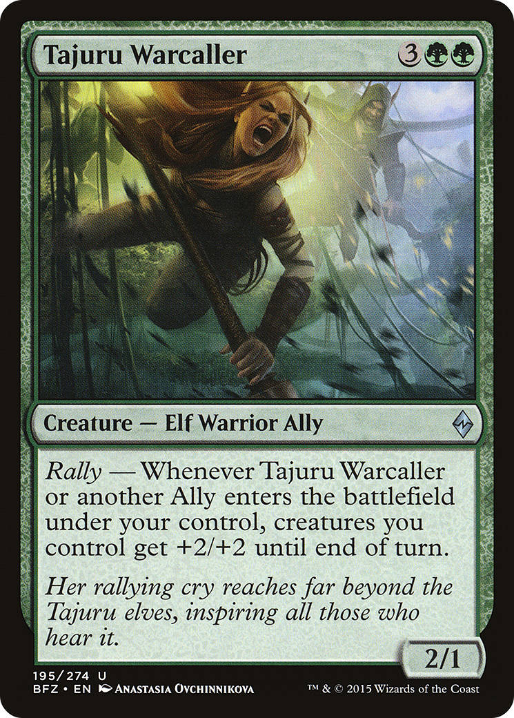 Tajuru Warcaller (BFZ-195) - Battle for Zendikar - Premium MTG Single from Wizards of the Coast - Just $0.08! Shop now at Game Crave Tournament Store