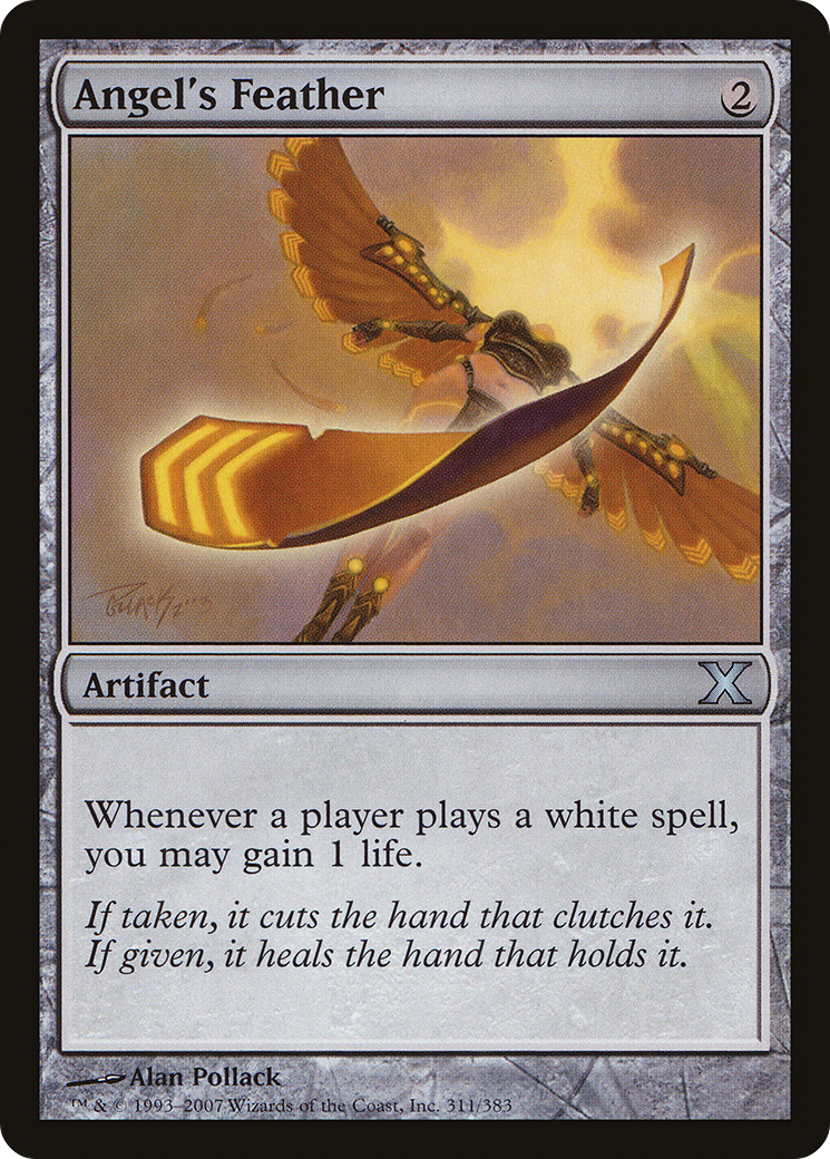 Angel's Feather (10E-311) - Tenth Edition - Premium MTG Single from Wizards of the Coast - Just $0.25! Shop now at Game Crave Tournament Store