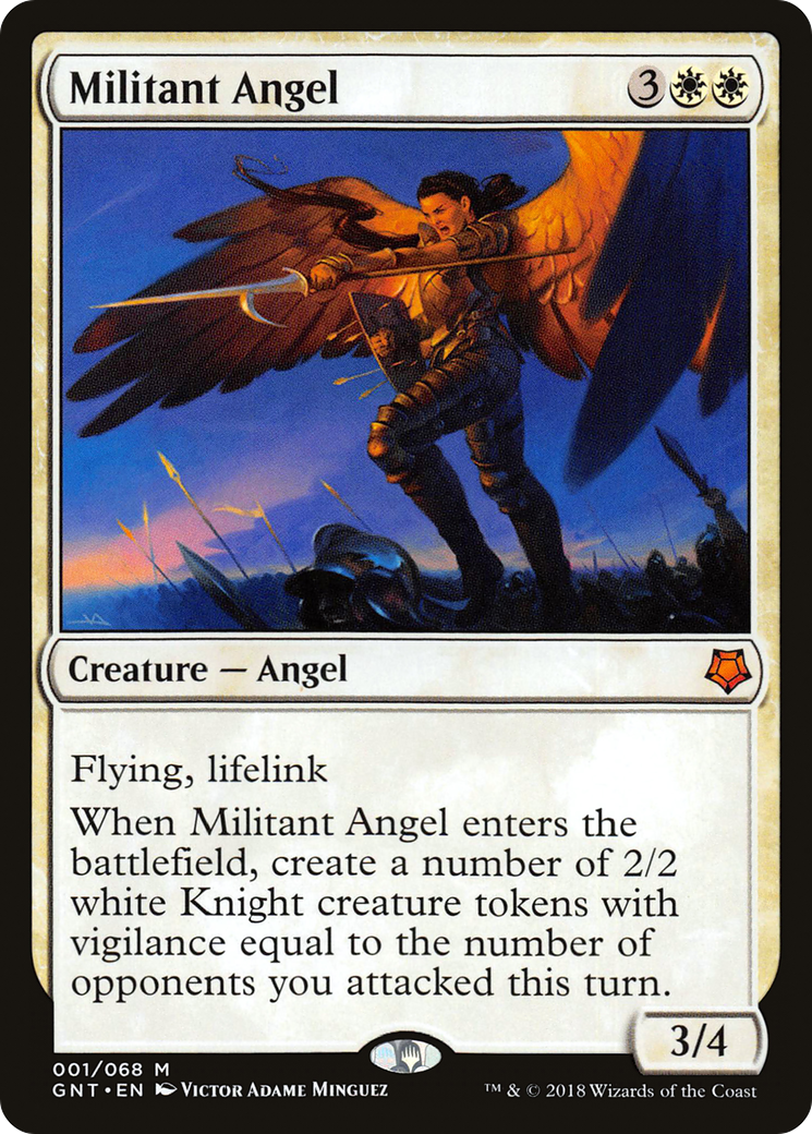 Militant Angel (GNT-001) - Game Night - Premium MTG Single from Wizards of the Coast - Just $0.51! Shop now at Game Crave Tournament Store