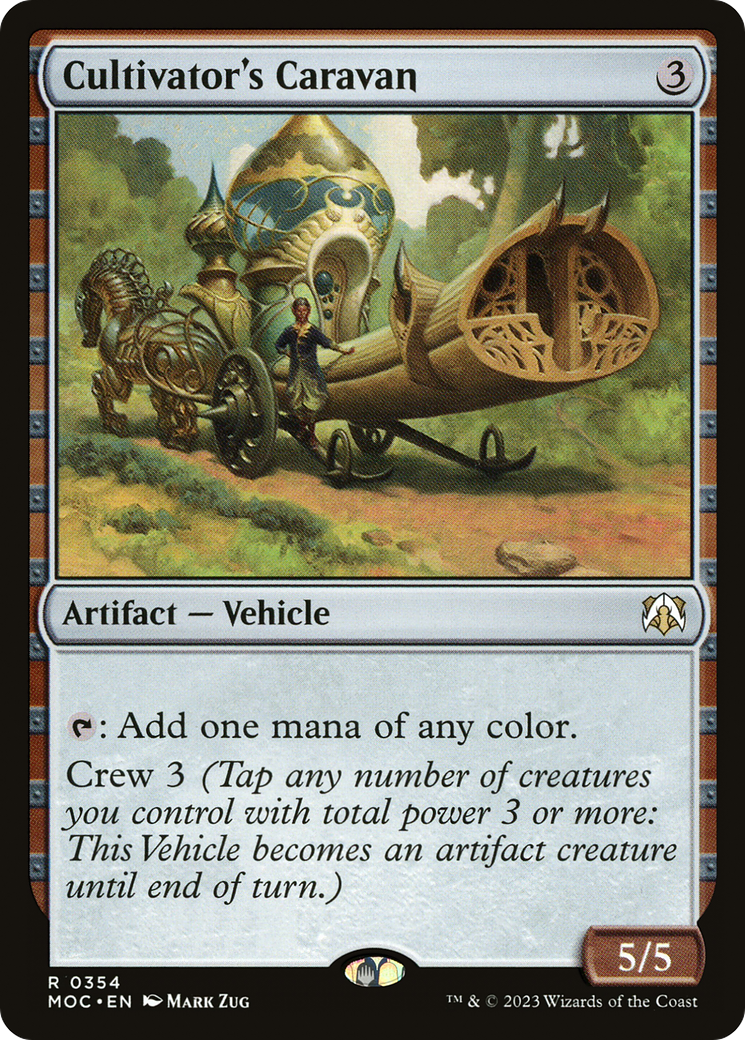 Cultivator's Caravan (MOC-354) - March of the Machine Commander - Premium MTG Single from Wizards of the Coast - Just $0.08! Shop now at Game Crave Tournament Store
