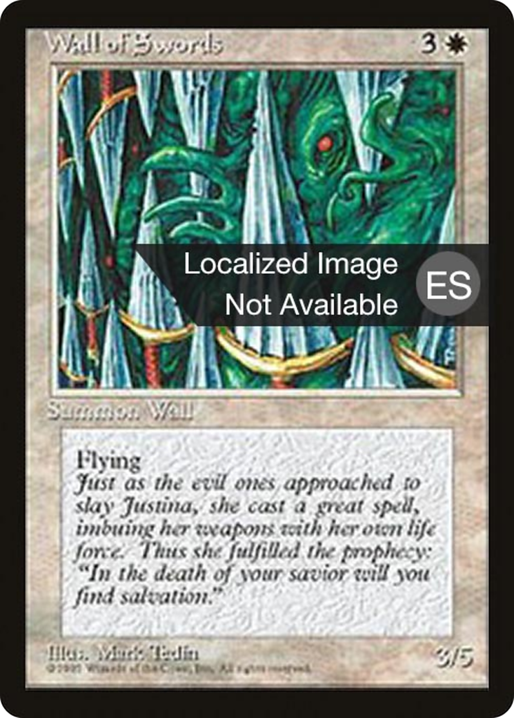 Wall of Swords (4BB-055) - Fourth Edition Foreign Black Border - Premium MTG Single from Wizards of the Coast - Just $0.60! Shop now at Game Crave Tournament Store