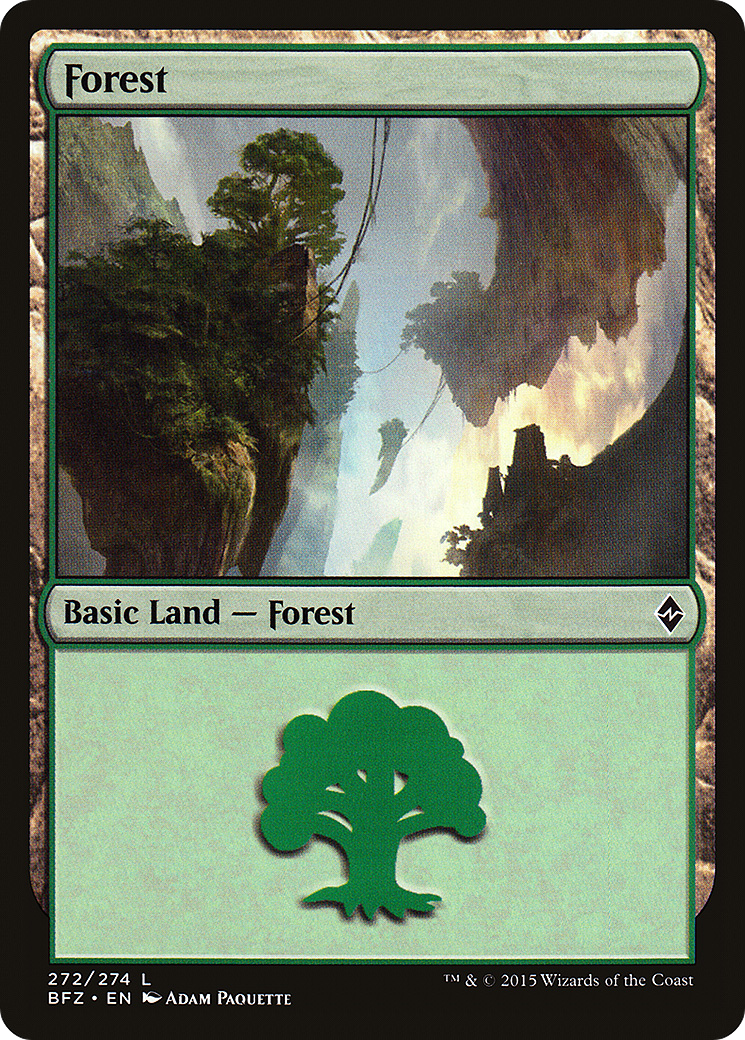 Forest (BFZ-272A) - Battle for Zendikar - Premium MTG Single from Wizards of the Coast - Just $0.08! Shop now at Game Crave Tournament Store