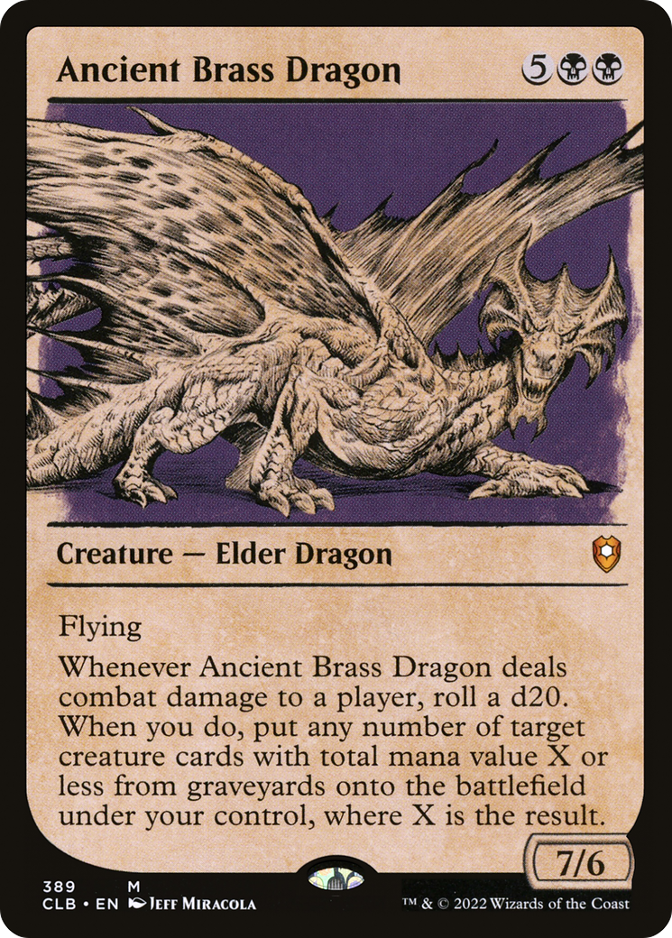 Ancient Brass Dragon (CLB-389) - Commander Legends: Battle for Baldur's Gate: (Showcase) - Premium MTG Single from Wizards of the Coast - Just $22.90! Shop now at Game Crave Tournament Store