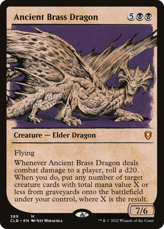 Ancient Brass Dragon (CLB-389) - Commander Legends: Battle for Baldur's Gate: (Showcase) - Premium MTG Single from Wizards of the Coast - Just $22.90! Shop now at Game Crave Tournament Store