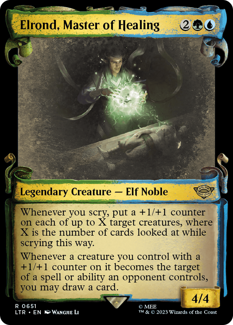Elrond, Master of Healing (LTR-651) - The Lord of the Rings: Tales of Middle-earth: (Showcase) Foil - Premium MTG Single from Wizards of the Coast - Just $0.25! Shop now at Game Crave Tournament Store