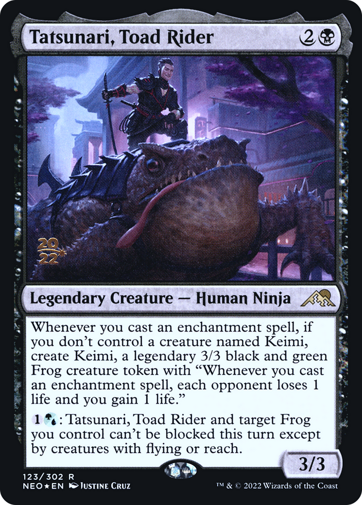 Tatsunari, Toad Rider (PNEO-123S) - Kamigawa: Neon Dynasty Promos Foil - Premium MTG Single from Wizards of the Coast - Just $0.11! Shop now at Game Crave Tournament Store