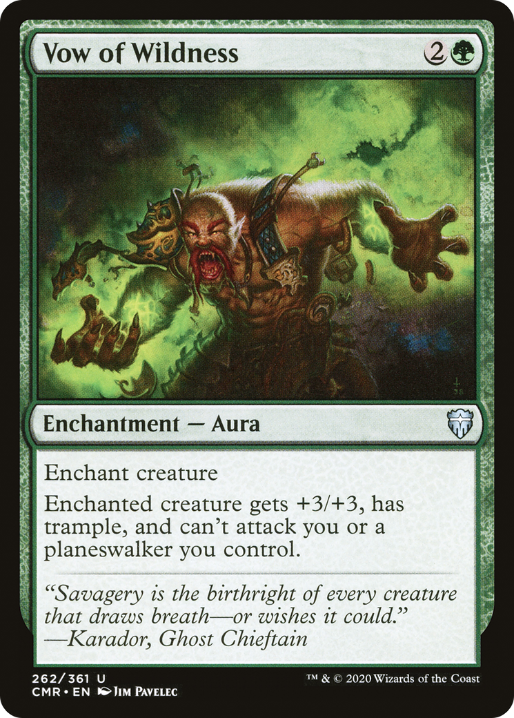 Vow of Wildness (CMR-262) - Commander Legends Foil - Premium MTG Single from Wizards of the Coast - Just $0.25! Shop now at Game Crave Tournament Store