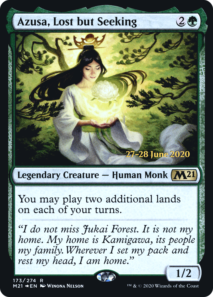 Azusa, Lost but Seeking (PM21-173S) - Core Set 2021 Promos Foil - Premium MTG Single from Wizards of the Coast - Just $8.10! Shop now at Game Crave Tournament Store