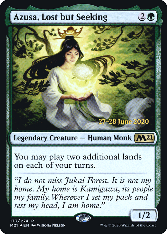 Azusa, Lost but Seeking (PM21-173S) - Core Set 2021 Promos Foil - Premium MTG Single from Wizards of the Coast - Just $8.10! Shop now at Game Crave Tournament Store