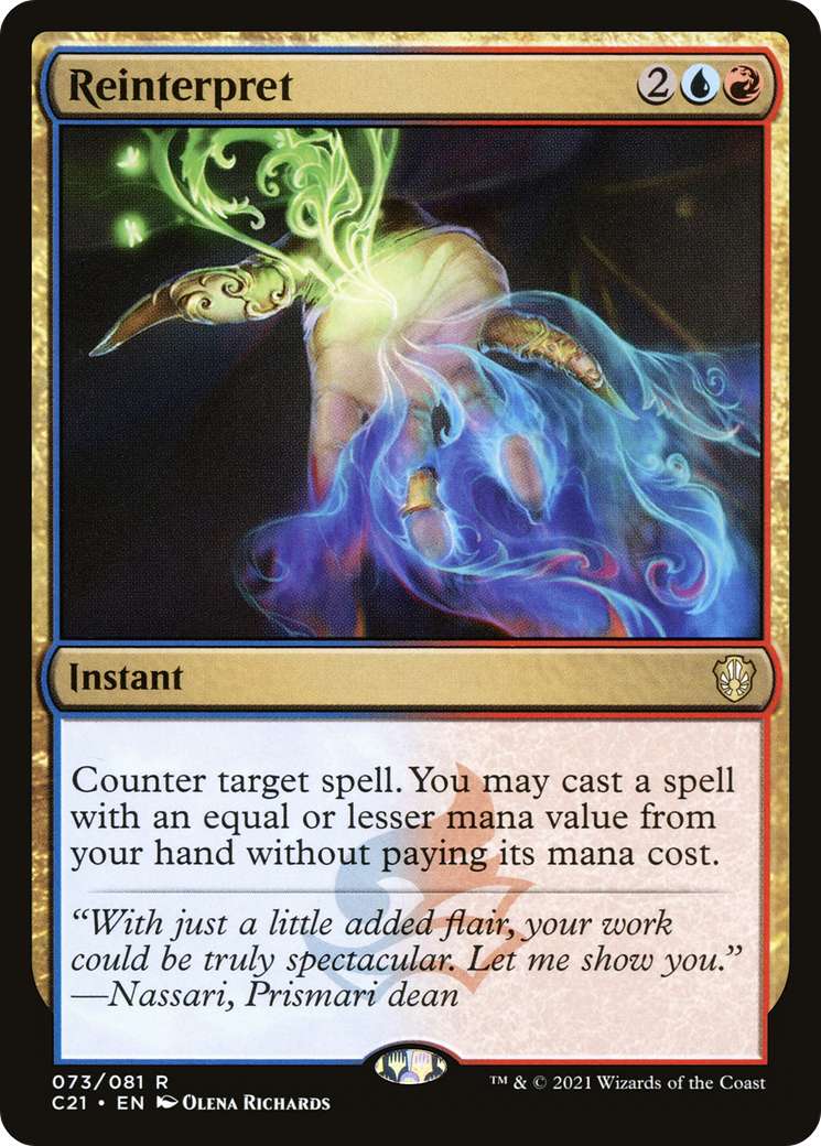 Reinterpret (C21-073) - Commander 2021 - Premium MTG Single from Wizards of the Coast - Just $0.34! Shop now at Game Crave Tournament Store