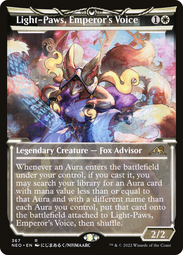Light-Paws, Emperor's Voice (NEO-367) - Kamigawa: Neon Dynasty: (Showcase) Foil - Premium MTG Single from Wizards of the Coast - Just $2.46! Shop now at Game Crave Tournament Store