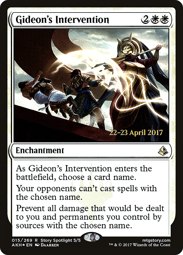 Gideon's Intervention (PAKH-15S) - Amonkhet Promos Foil - Premium MTG Single from Wizards of the Coast - Just $0.12! Shop now at Game Crave Tournament Store