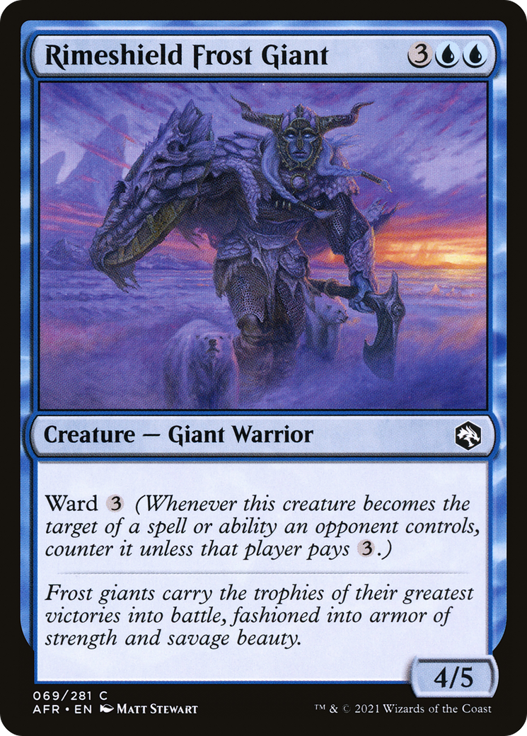 Rimeshield Frost Giant (AFR-069) - Adventures in the Forgotten Realms Foil - Premium MTG Single from Wizards of the Coast - Just $0.08! Shop now at Game Crave Tournament Store