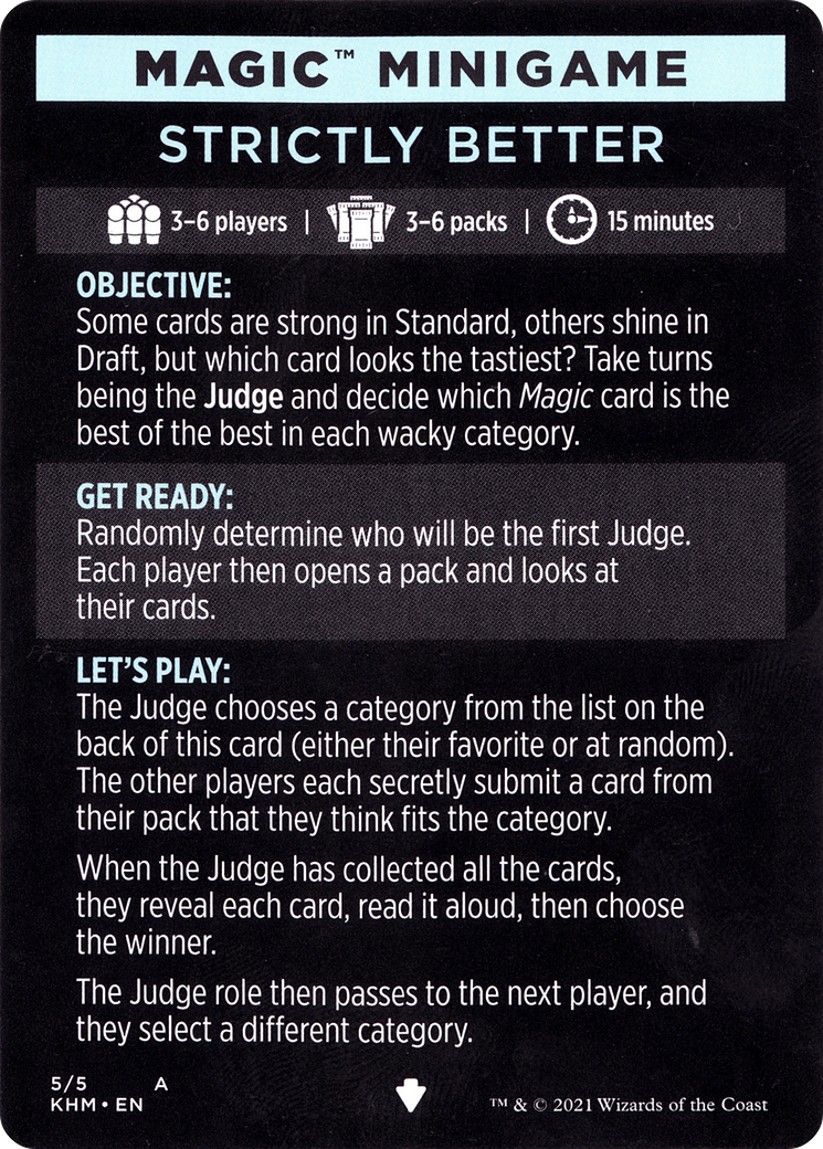 Strictly Better // Strictly Better (cont'd) (MKHM-005) - Kaldheim Minigames - Premium MTG Single from Wizards of the Coast - Just $0! Shop now at Game Crave Tournament Store